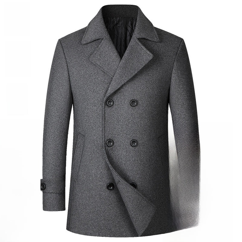 Double-Breasted Wool Overcoat