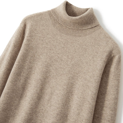 Pull à col roulé 100 % laine