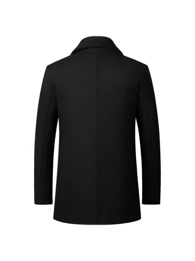 Double-Breasted Wool Overcoat