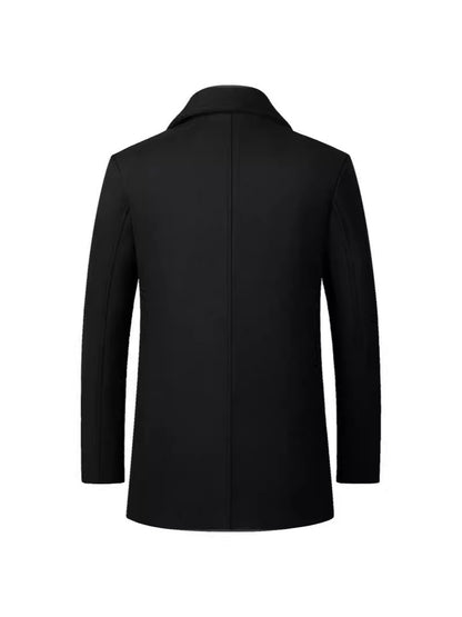 Double-Breasted Wool Overcoat