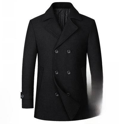 Double-Breasted Wool Overcoat