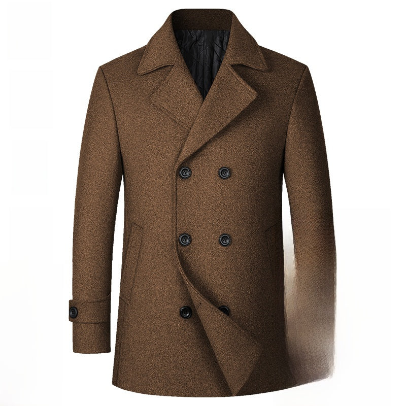 Double-Breasted Wool Overcoat