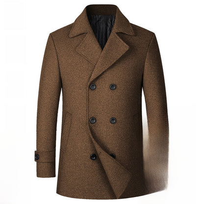 Double-Breasted Wool Overcoat