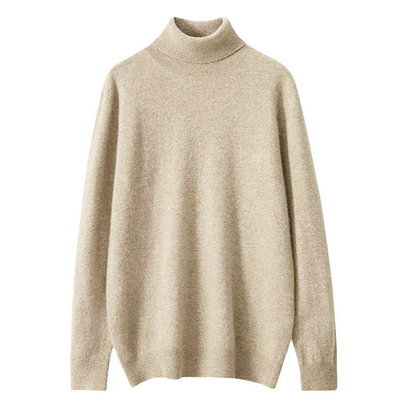 Pull à col roulé 100 % laine