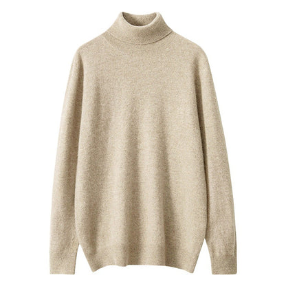 Pull à col roulé 100 % laine