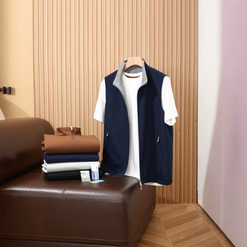 Executive Reversible Wool-Blend Vest
