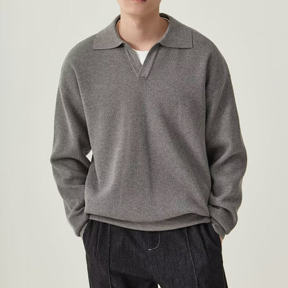 Pull en maille à col ouvert Executive