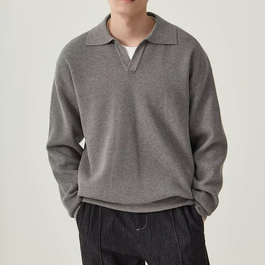 Business-Strickpullover mit offenem Revers
