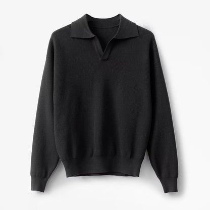 Pull en maille à col ouvert Executive