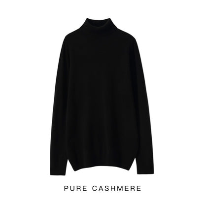 Pull à col roulé 100 % laine