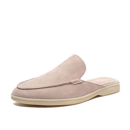 Mules sans contrefort en daim