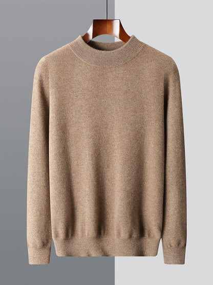 Pure Wool Mock-Neck Sweater