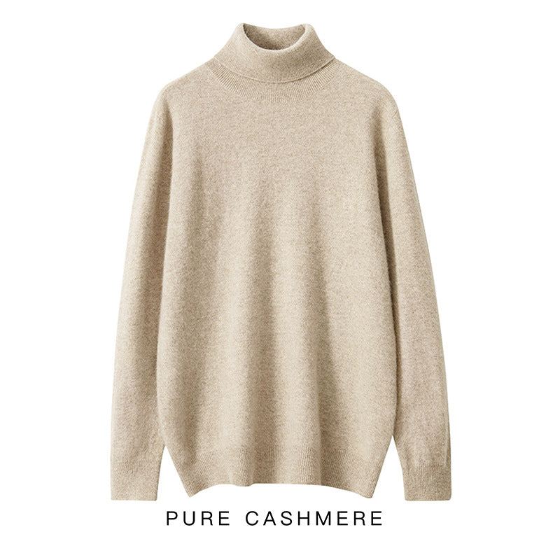 Pull à col roulé 100 % laine