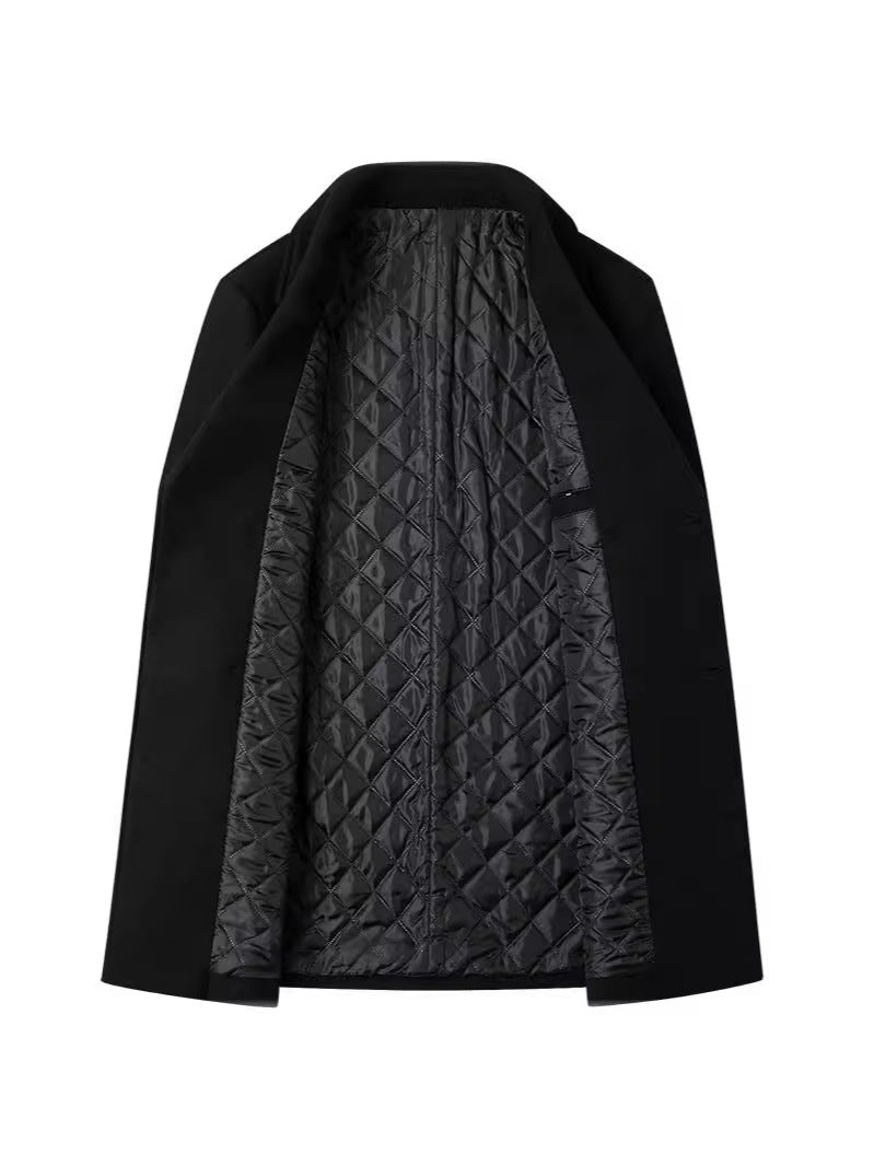 Double-Breasted Wool Overcoat