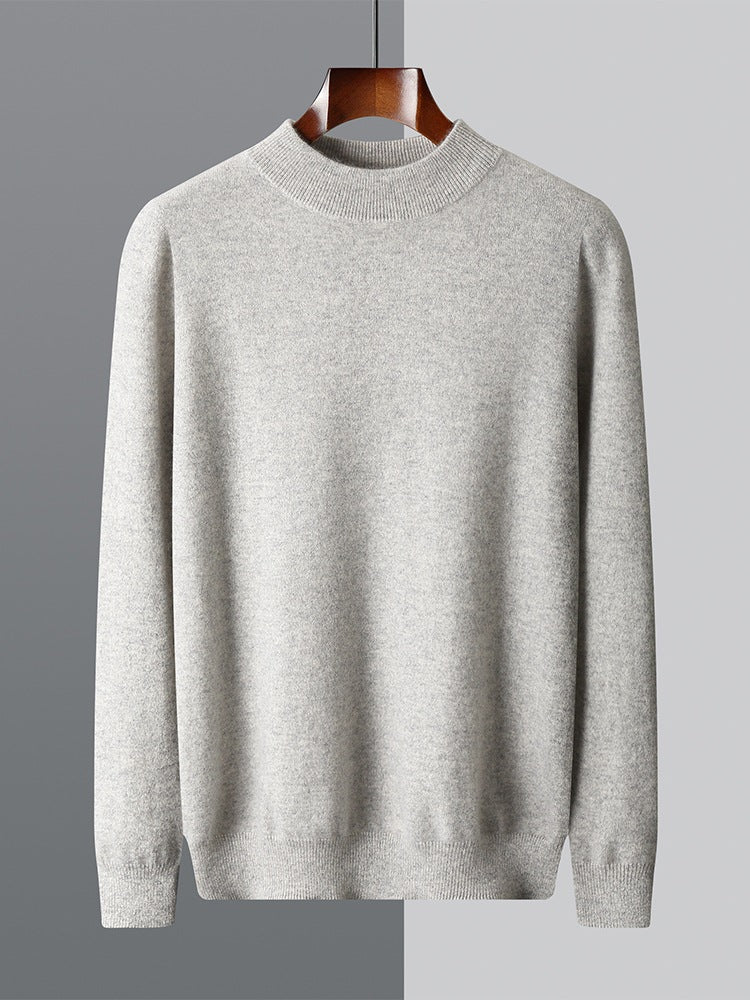 Pure Wool Mock-Neck Sweater
