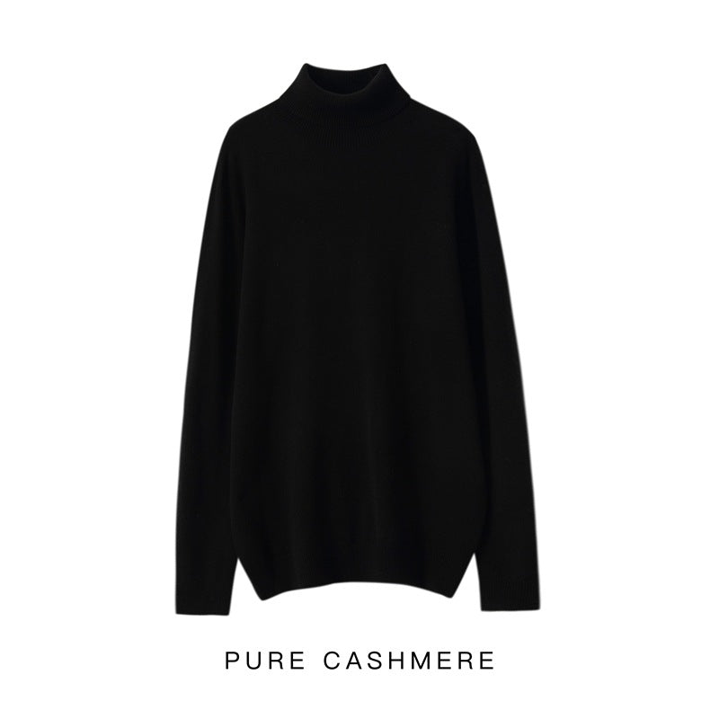 Pull à col roulé 100 % laine