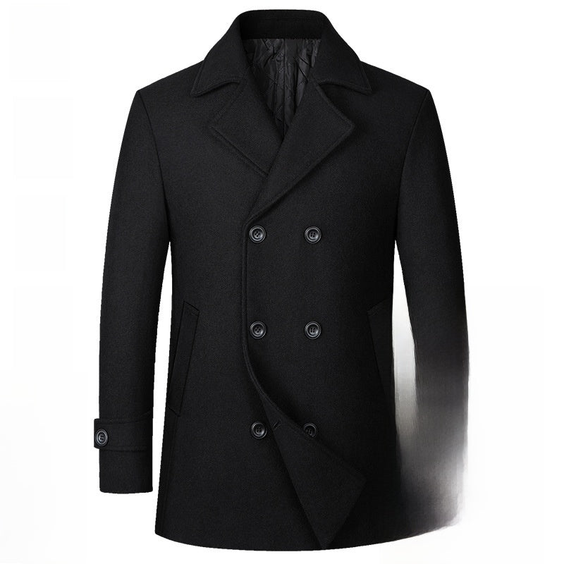Double-Breasted Wool Overcoat