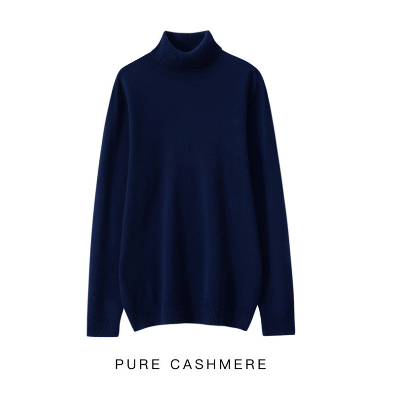 Pull à col roulé 100 % laine