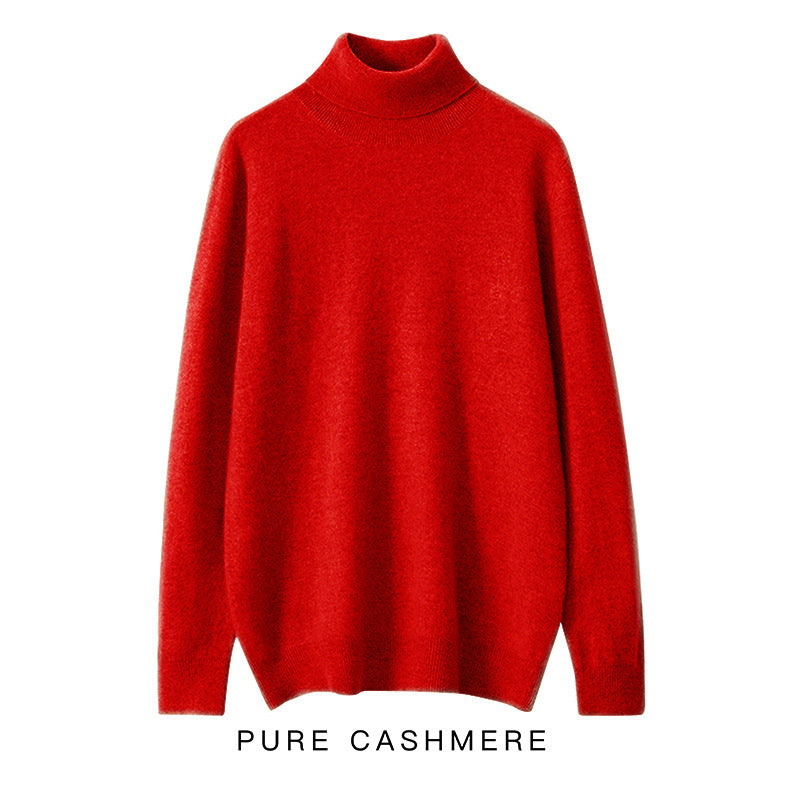 Pull à col roulé 100 % laine