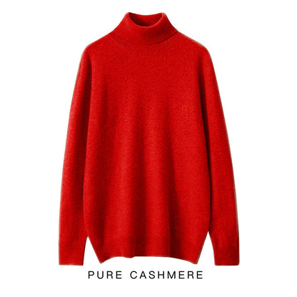 Pull à col roulé 100 % laine