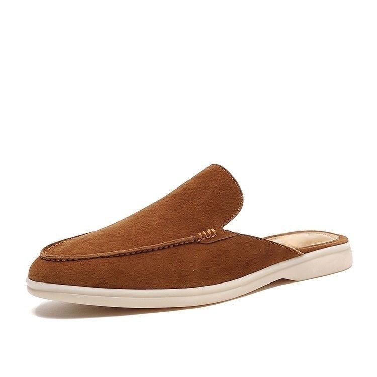 Mules sans contrefort en daim