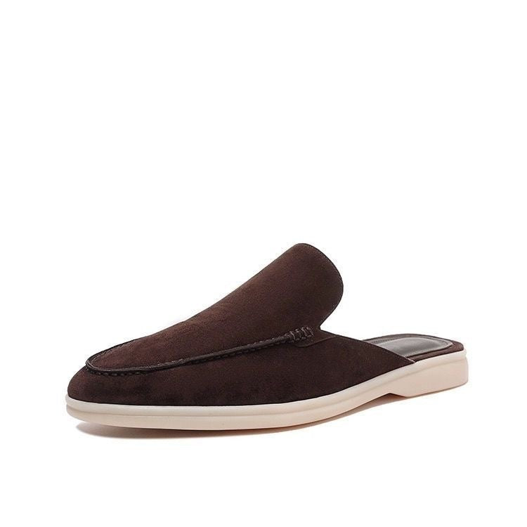 Mules sans contrefort en daim