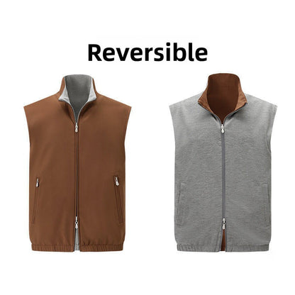 Executive Reversible Wool-Blend Vest