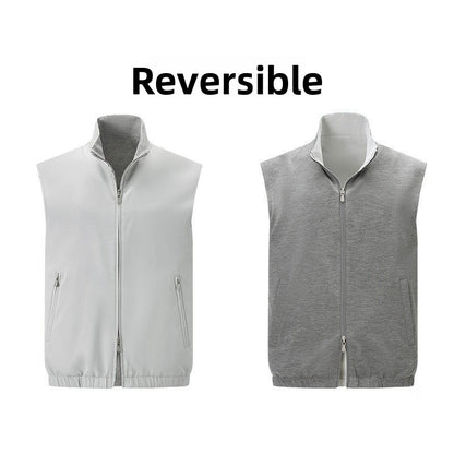 Executive Reversible Wool-Blend Vest