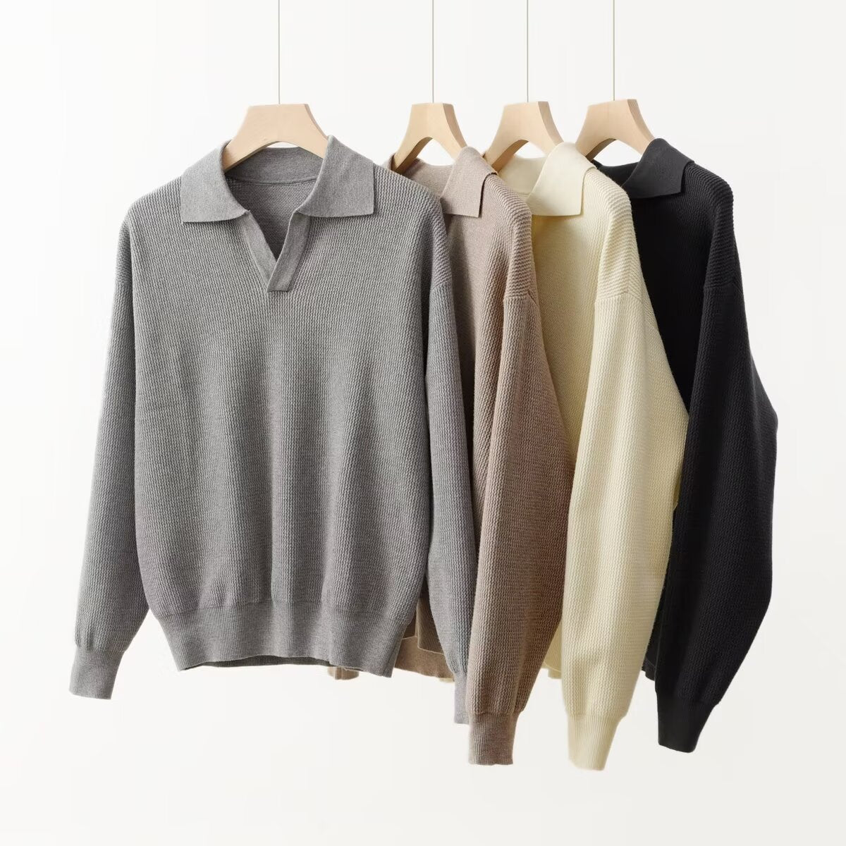 Pull en maille à col ouvert Executive