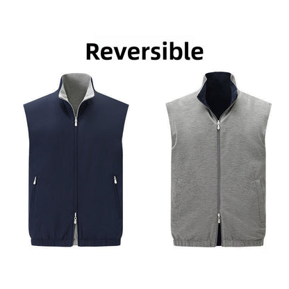 Executive Reversible Wool-Blend Vest