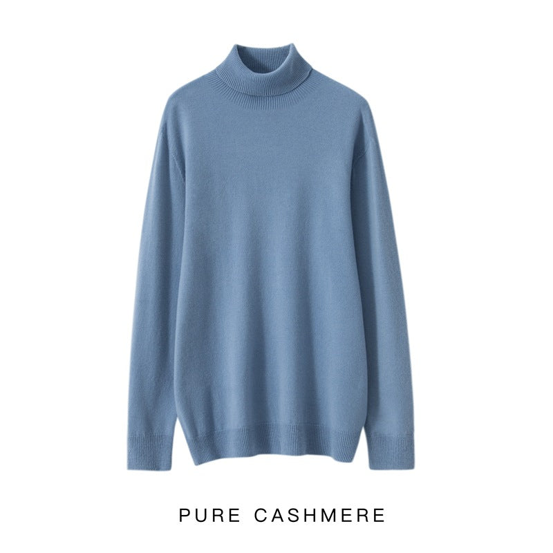Pull à col roulé 100 % laine