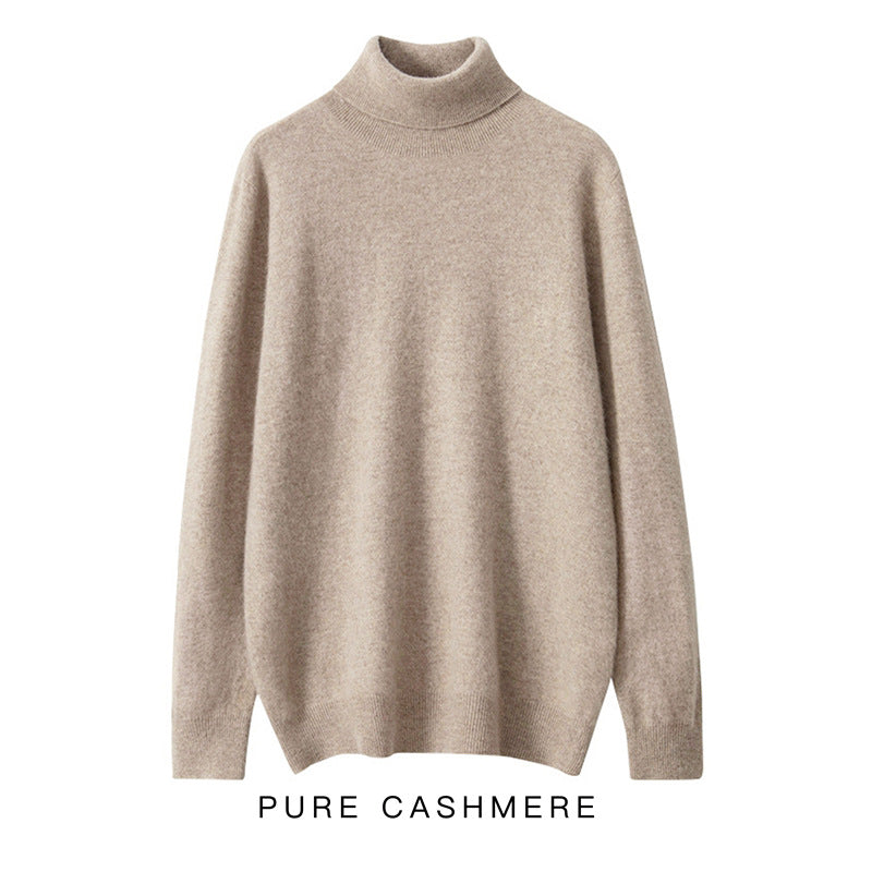 Pull à col roulé 100 % laine