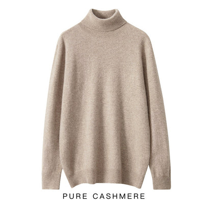 Pull à col roulé 100 % laine