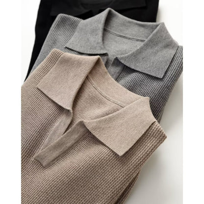 Pull en maille à col ouvert Executive