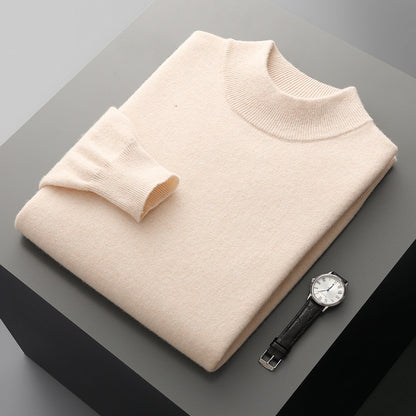 Pure Wool Mock-Neck Sweater