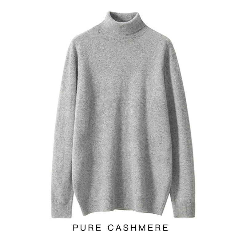Pull à col roulé 100 % laine