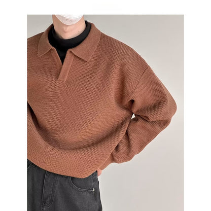 Pull en maille à col ouvert Executive