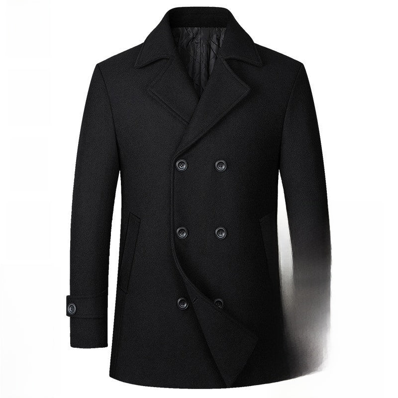 Double-Breasted Wool Overcoat