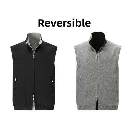 Executive Reversible Wool-Blend Vest