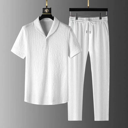 Ensemble 2 pièces homme en matière lin "Resort"
