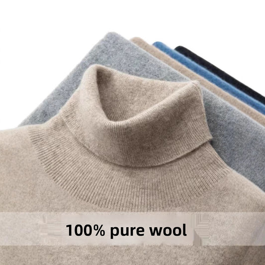 Rollkragenpullover aus reiner Wolle