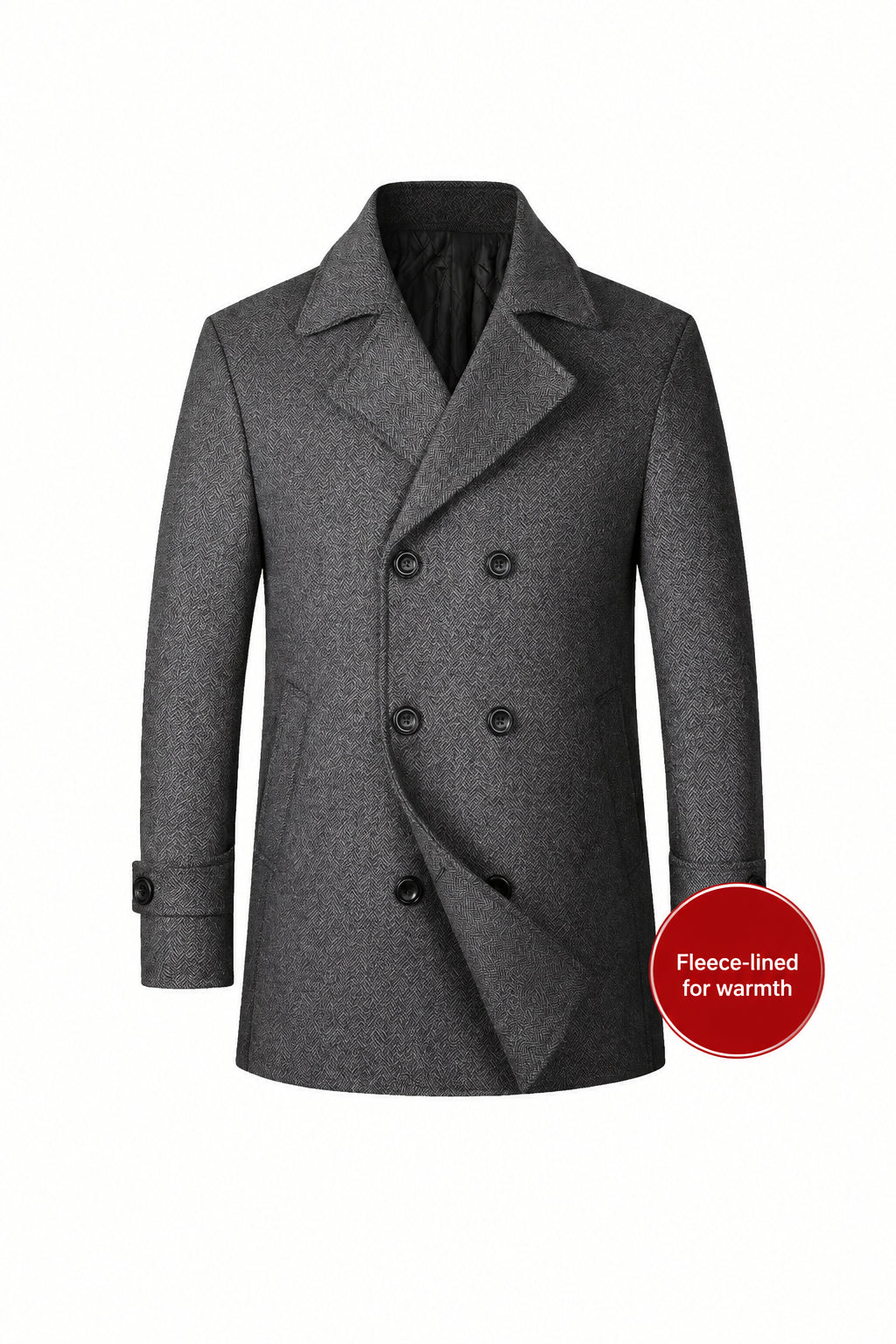 Double-Breasted Wool Overcoat
