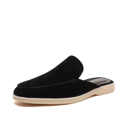 Mules sans contrefort en daim