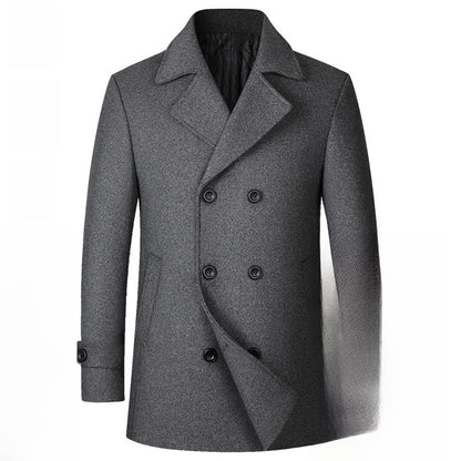 Double-Breasted Wool Overcoat