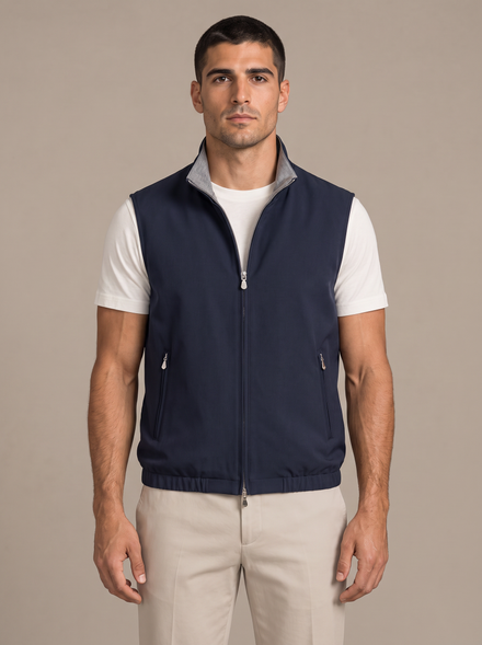 Executive Reversible Wool-Blend Vest